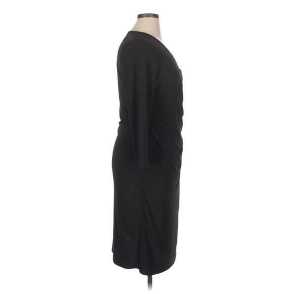 Black Label Evan Picone Timeless Classic Wrap Dress w/Tie Size 18 2X Plus Size - Picture 4 of 8